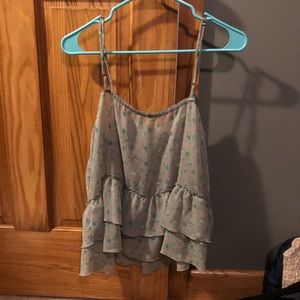 Sheer Tank With Flower Details